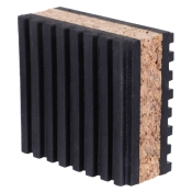 DiversiTech® MP-2C Anti-Vibration Pad, 7/8 in H, 2 in W, 2 in D, Cork/Rubber, Black/Brown