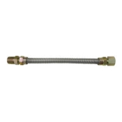 Easyflex® EFGC-012-SS-1011-12 Gas Connector, 12 in Length, Connection Size 1: 1/2 in, Connection Type 1: MIP