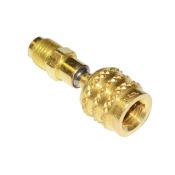 JB Industries QC-A2L-LH Reverse-Thread Adapter, 1/4 in Connection Size 1, Connection Type 1: SAE Flared, Brass