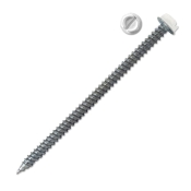 Malco® Zip-in® HW8X2ZWT Register Screw, Hex Head, Slotted Drive, #8 Thread, Screw Fastener, 2 in L Thread