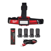Milwaukee® 2115-21 Low-Profile Headlamp, 600 Lumens, Yes Rechargeable, Plastic, 3.66 in Length