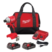 Milwaukee® M18™ 3650-22CT Compact Hex Impact Driver Kit, 1700 in-lb Torque, Battery Power Source, Brushless Motor