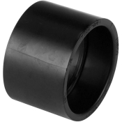 NIBCO® I009550 DWV Coupling, Coupling Fitting, Connection Size 1: 2 in, Connection Type 1: Hub, Black