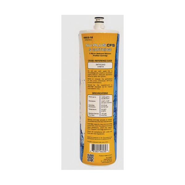 Nu-Calgon 4623-10 Nu-Plus CFS-S Series Filter Cartridge, 5 Um