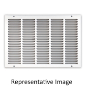 RectorSeal® 1050-10X6 Return Air Grille, For Duct Size: 10 x 6 in, Steel, Powder-Coated, Soft White, Stamped Face