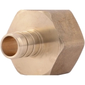 SharkBite™ UC068LF Connector, Connector Fitting, Connection Size 1: 1/2 in, Connection Type 1: PEX, Brass