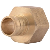 SharkBite™ UC088LF Connector, Connector Fitting, Connection Size 1: 3/4 in, Connection Type 1: PEX, Brass