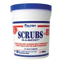 Nu-Calgon 4366-24 Scrubs-In-A-Bucket Hand Cleaning Towel, Citrus