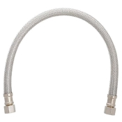 WOLVERINE BRASS® ProSeries 57629US Faucet Connector, 16 in Length, 3/8 in Connection Size 1, 3/8 in Connection Size 2