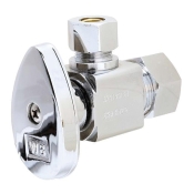 WOLVERINE BRASS® Finale Ultimate 83420 1/4-Turn Angle Ice Maker Stop, 5/8 in Inlet Connection, 3/8 in Outlet Connection