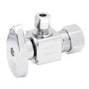 WOLVERINE BRASS® Finale Ultimate 83435 1/4-Turn Angle Ice Maker Stop, 5/8 in Inlet Connection, 1/4 in Outlet Connection