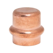 WOLVERINE BRASS® 99625 Press Cap, Cap Fitting, 1/2 in Connection Size 1, Connection Type 1: Compression, Copper
