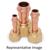 ZoomLock® 871005 SAE Flare Adapter, 3/4 in, Press-to-Connect, 700 psi Max Working Pressure, Adapter, 3/4 in, Copper