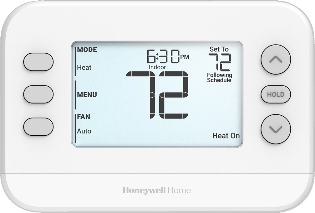 Honeywell TH2110U4004/U FocusPRO P200 Programmable Thermostat - 1H/1C, Backlit LCD, Battery / Hardwired, White