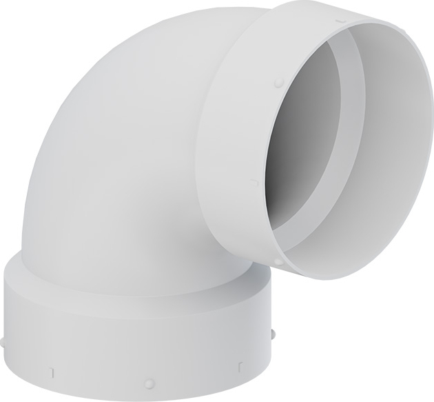 TIGRE 321-3402 2-1/8 x 2-1/8 Bend - 90 Degrees, White, Hub x Hub