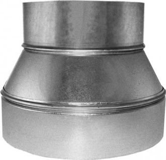 Southwark 5843 4 x 3 in Tapered Reducer - Galvanized Steel, 28 ga