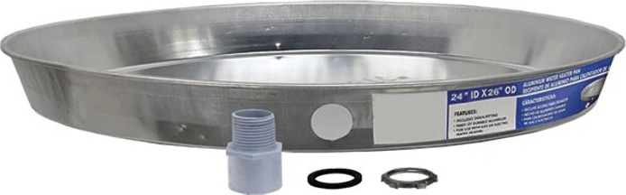 Rheem® 60079 Aluminum Drain Pan - 24 x 24 x 2.5 in