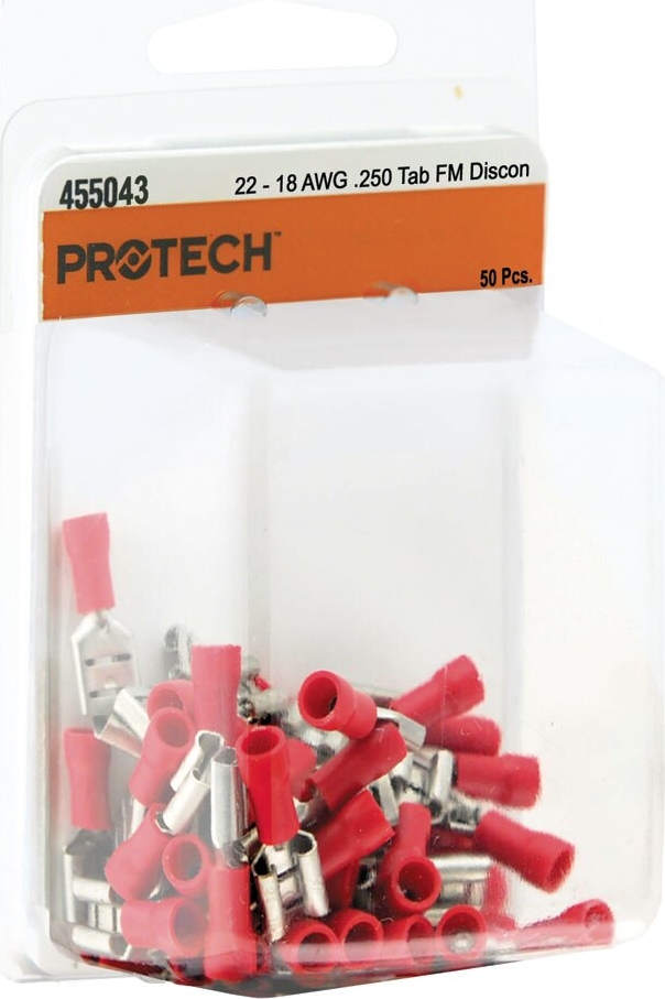 Rheem® 455043 ProTech 22-18 AWG Insulated Quick Connect - 1/4 in Tab, 50 / Pk