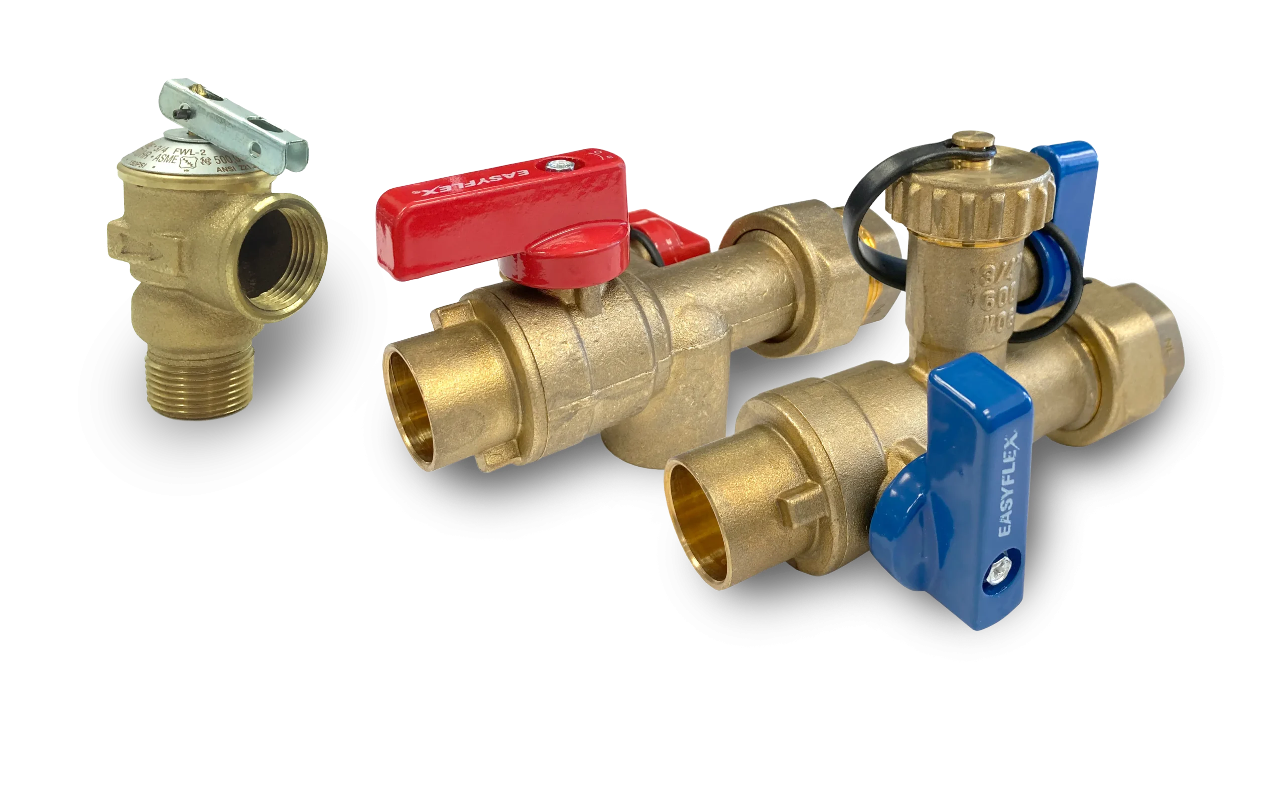 Easyflex® EF-ISV-HCTP ISV Series Isolation Valve Set - 3/4 in FIP, w/ Pressure Relief Valve