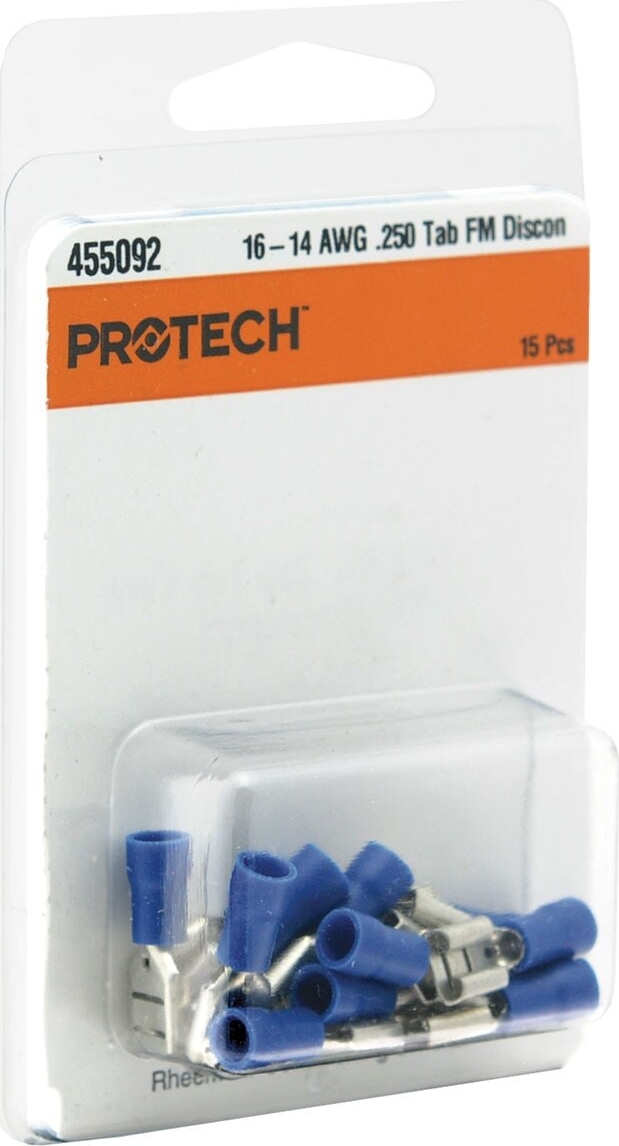Rheem® 455092 ProTech 16-14 AWG Insulated Quick Connect - 1/4 in Tab, 15 / Pk