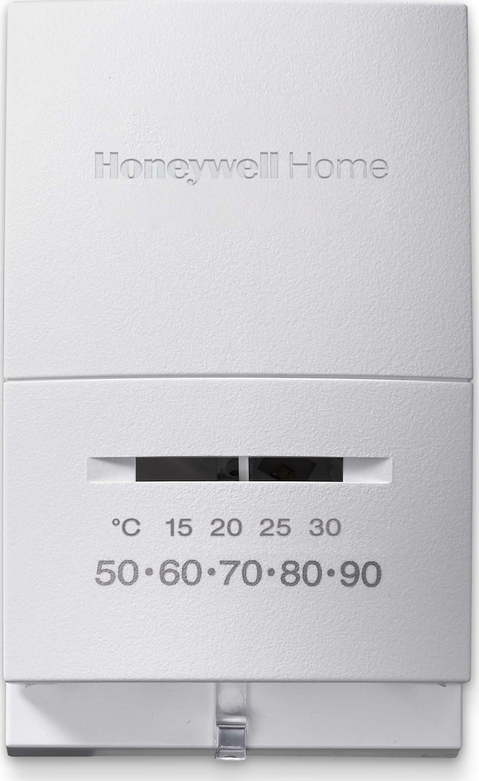 Honeywell T822K1018/U Econostat Non-Programmable Thermostat - 1H/0C, Analog Dial, Hardwired, White