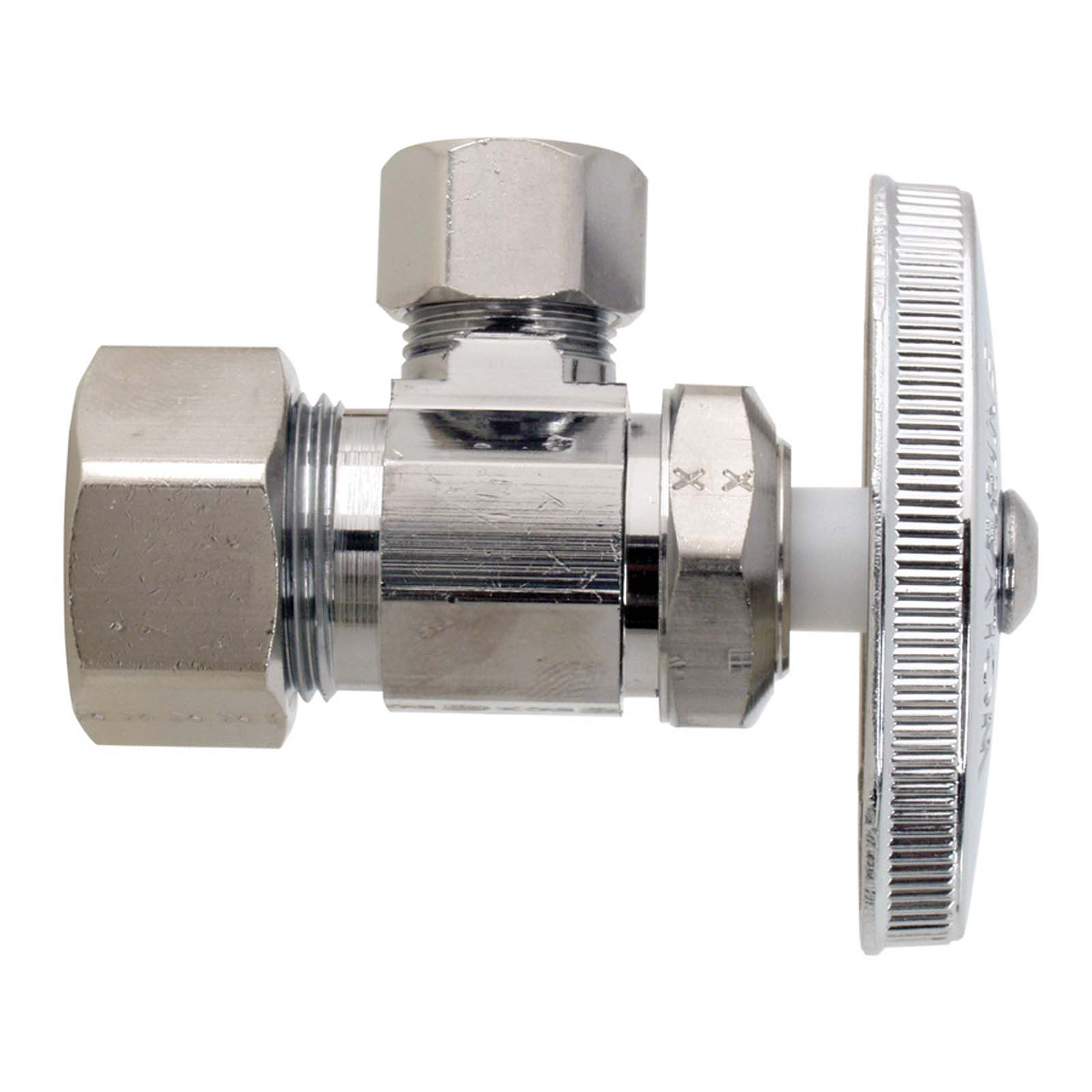 BrassCraft 52066NL 1/2" x 3/8" Chrome Plated Brass Encore Multi-Turn Angle Stop