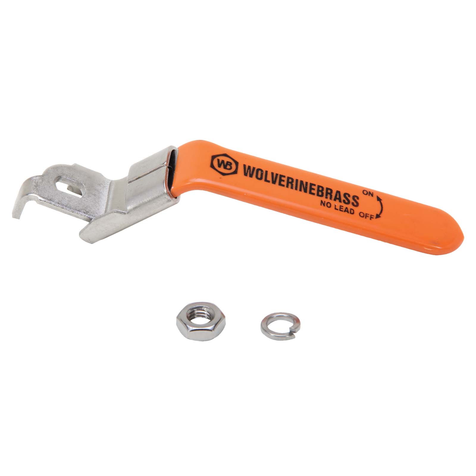 Wolverine Brass® 56135W 3/4" - 1" Steel Locking Handle with Nut & Lock Washer for Pro-Series Ball Valves Zinc-Plated