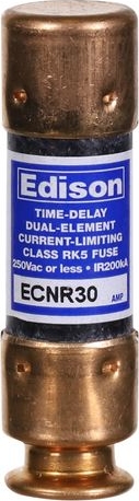 DiversiTech® 7-CRNR30 Class RK5 Fuse - 30 A, Time Delay / Slow-Blow, 10 / Pk