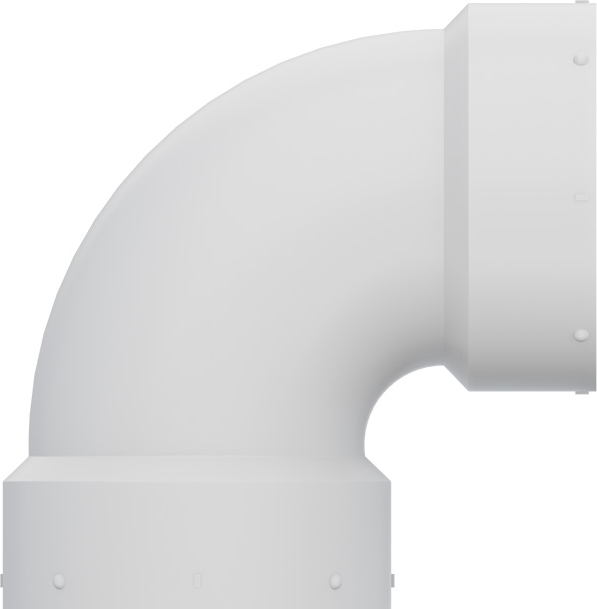 TIGRE 321-3402 2-1/8 x 2-1/8 Bend - 90 Degrees, White, Hub x Hub