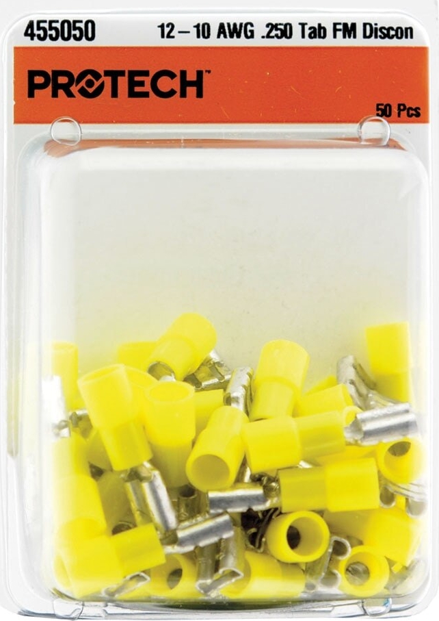 Rheem® 455050 ProTech 12-10 AWG Insulated Quick Connect - 1/4 in Tab, 50 / Pk