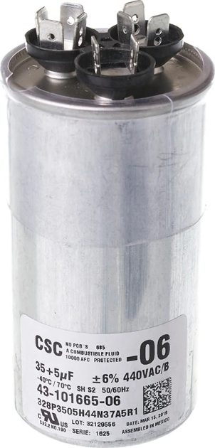 Rheem® 43-101665-06 35+5 MFD 440V Dual Run Capacitor