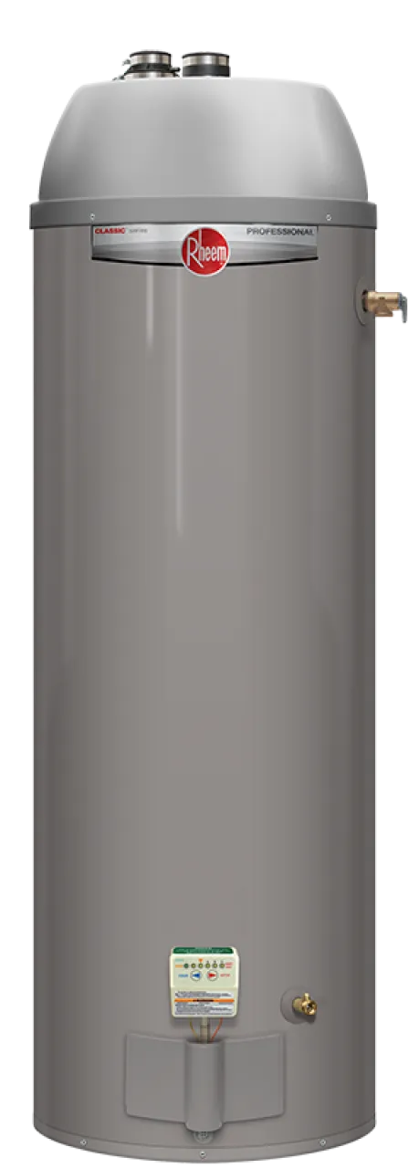 Rheem® PROG50-40N RH67 PDV Professional Classic 50 gal Gas Water Heater - 40,000 BTU/h, Low NOx, 59.38 in H