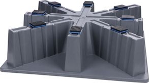 DiversiTech® HP3232-8 The Heat Pump Pad 8 x 32 x 32 in Equipment Pad - Polypropylene, 307 lbs Capacity, Gray