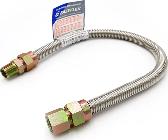 Easyflex® EFGC-012-SS-1011-18 1/2 in Gas Connector - 18 in L, Uncoated