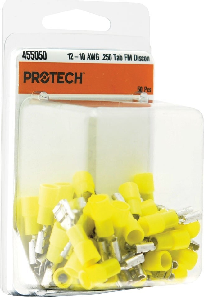 Rheem® 455050 ProTech 12-10 AWG Insulated Quick Connect - 1/4 in Tab, 50 / Pk
