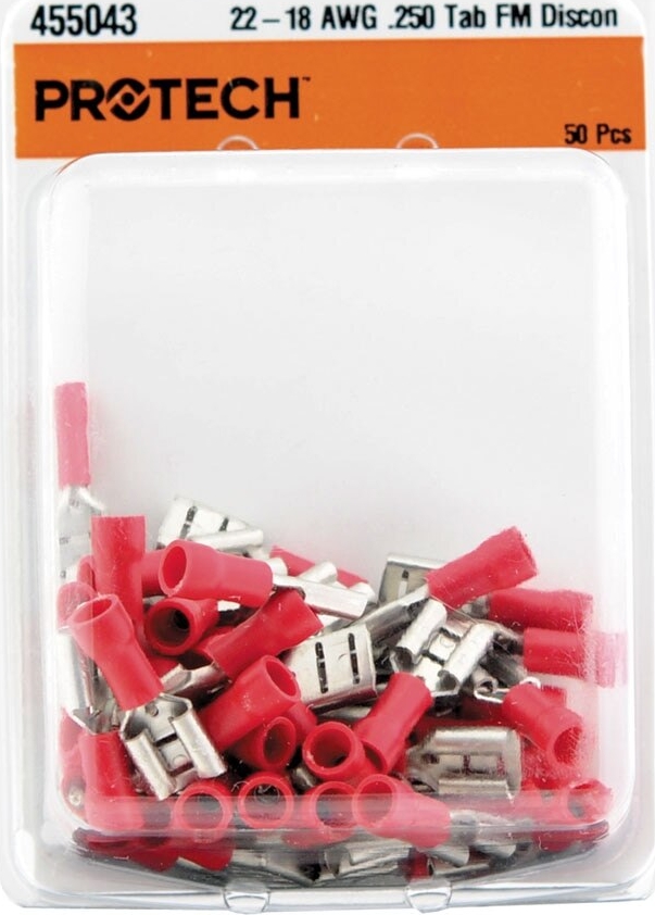 Rheem® 455043 ProTech 22-18 AWG Insulated Quick Connect - 1/4 in Tab, 50 / Pk