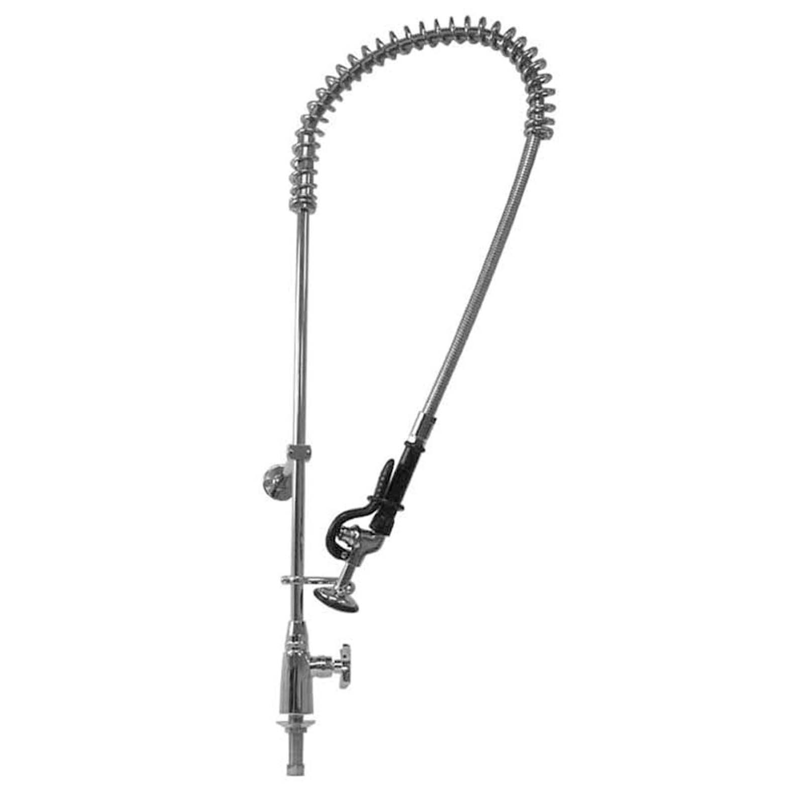 Wolverine Brass® 93110PR Wolverine Brass Single Hole Deck Mount Pre-Rinse Faucet with 39" Hose, Cross Handle