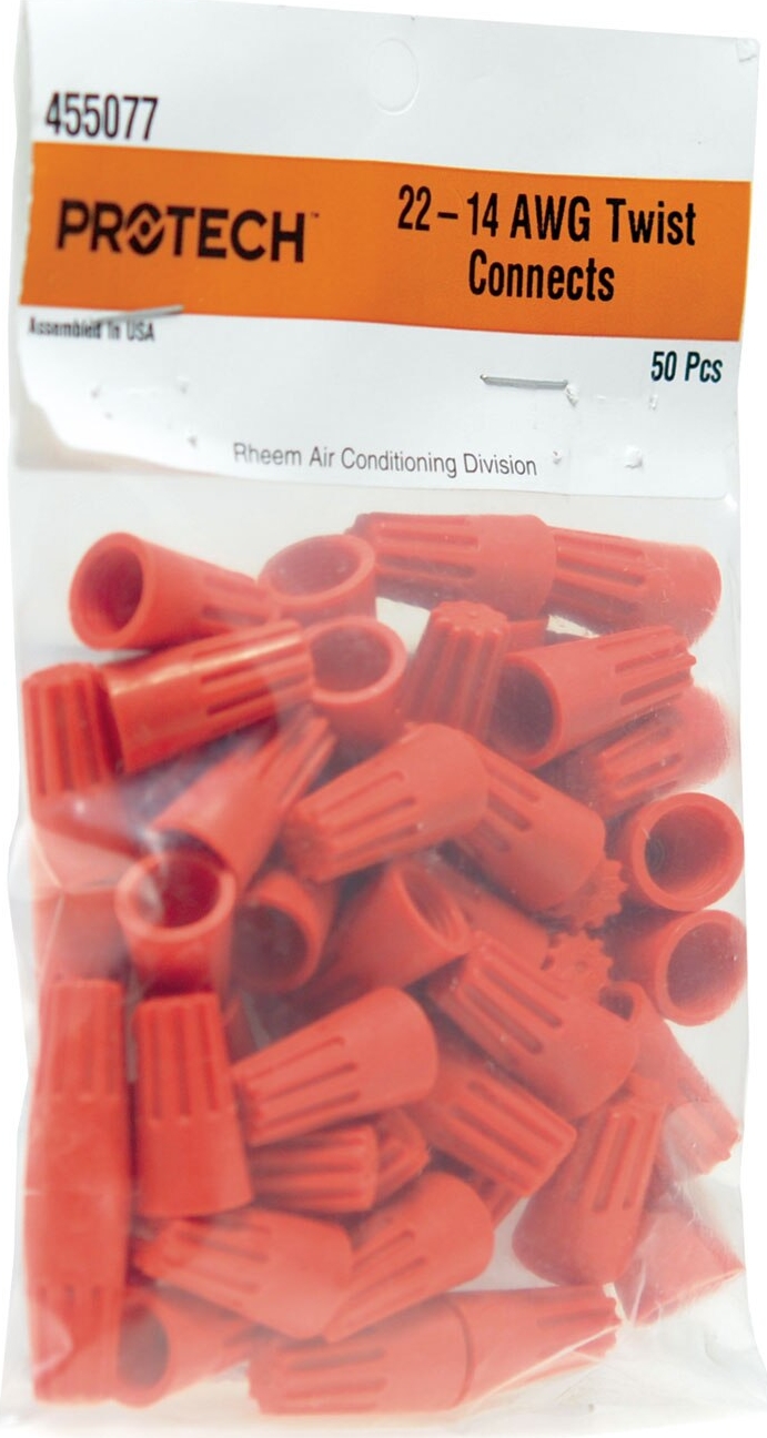 Rheem® 455077 ProTech 22-14 AWG Insulated Twist-On Wire Connector - 50 / Pk