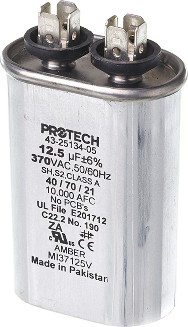 Rheem® 43-25134-05 12.5 MFD 370V Oval Capacitor