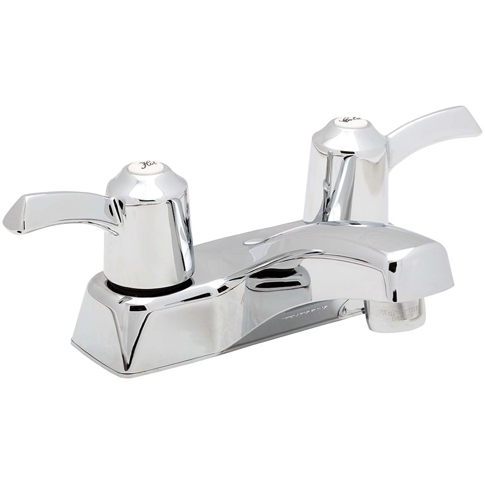 Wolverine Brass® EC00350 Encore Two Lever Handle Centerset Bathroom Faucet Less Pop-up, Chrome