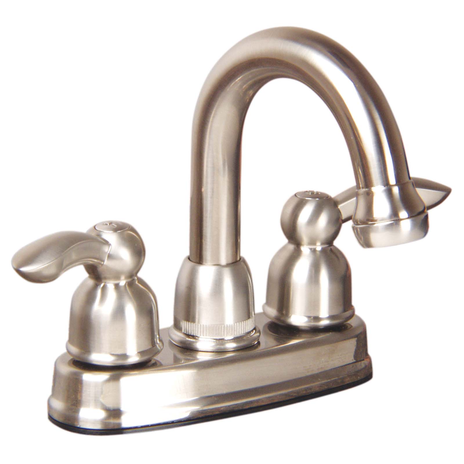 Wolverine Brass® ESL1460 Essence Two Handle Centerset Swing Spout Bathroom Faucet With Pop-up, Brushed Nickel