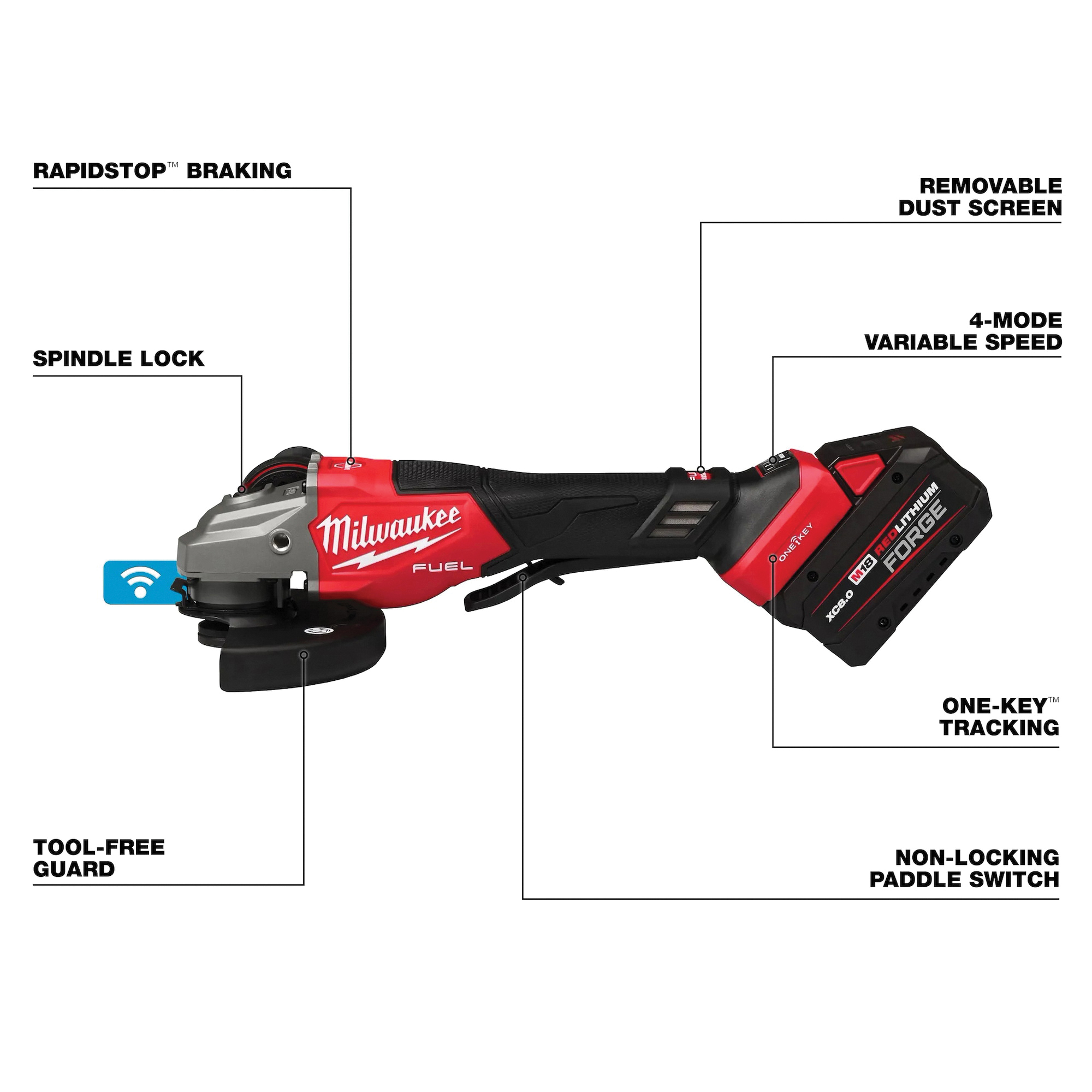 Milwaukee® 3672-22 M18 FUEL 4-1/2"-6" VARIABLE SPEED