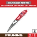 Milwaukee® AX™ SAWZALL® 48-00-5331 Pruning Blade, 3 TPI, Carbide, Applicable Materials: Clean Wood, 6 in Length