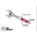 Milwaukee® 48-22-7412 Wrench, 1-5/8 in Jaw, Alloy Steel Body, 12 in Length, Red/Silver, Ergonomic Handle, Chrome-Plated