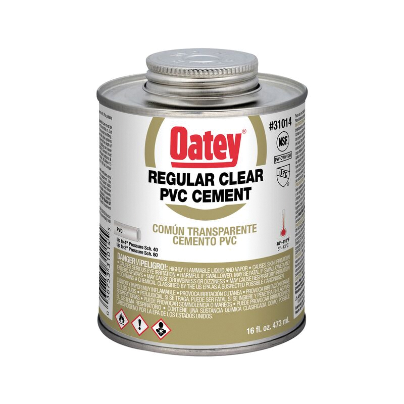 Oatey® 31014 16 OZ PVC REGULAR CLEAR CEMENT