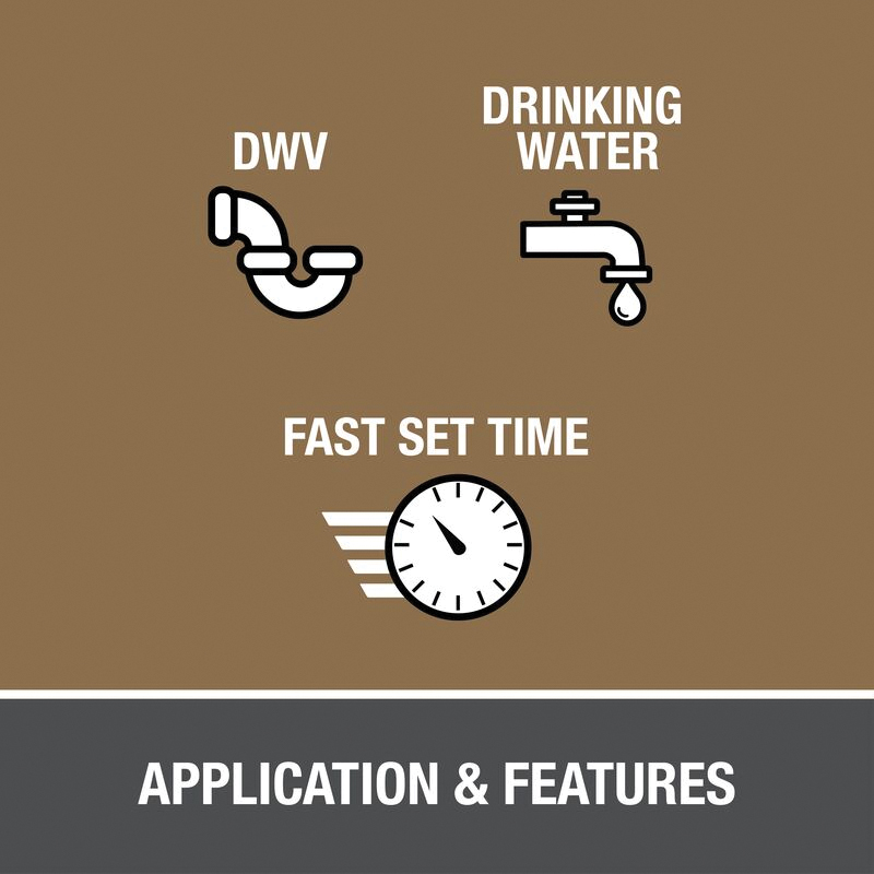 Oatey® 31014 16 OZ PVC REGULAR CLEAR CEMENT