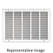 RectorSeal® 1050-10X6 Return Air Grille, For Duct Size: 10 x 6 in, Steel, Powder-Coated, Soft White, Stamped Face