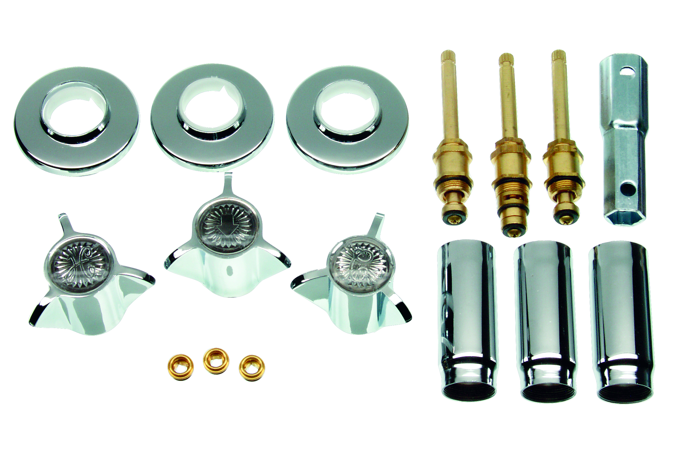 Plumbmaster® SC60 Tub and Shower Rebuild Kit (Generic) For 3-Handle Sayco Tub and Shower