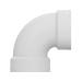 Tigre 321-3403 DWV 1/4 Bend, 3-1/8 in, 3-1/8 in, Hub, Hub, PVC, White, Bend