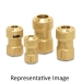 ZoomLock® 777108 SAE Flare Adapter, 1/2 in, Press-to-Connect, 870 psi Max Working Pressure, Adapter, 1/2 in, Brass